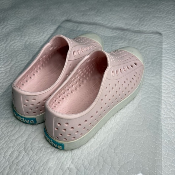 Native Shoes Pink and White Perforated Sneakers - Picture 5 of 9